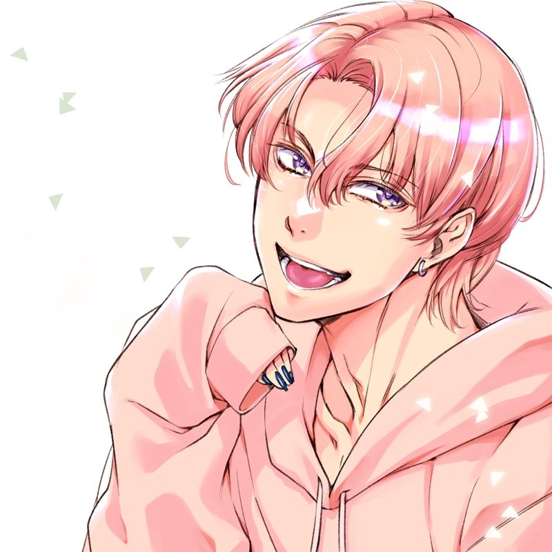 ピンク男子のイラスト