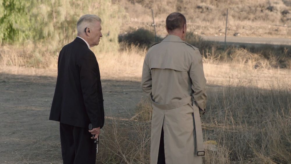 Twin Peaks season 3, episode 11. Name: Part 11. Alternative name: There's Fire Where You Are Going. Released on jul 23, 2017. Written by David Lynch and Mark Frost. Directed by David Lynch. Frame 22114/82292