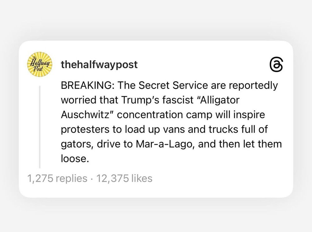 Halfway post about bringing alligators by the truckload to Mar-a-lago