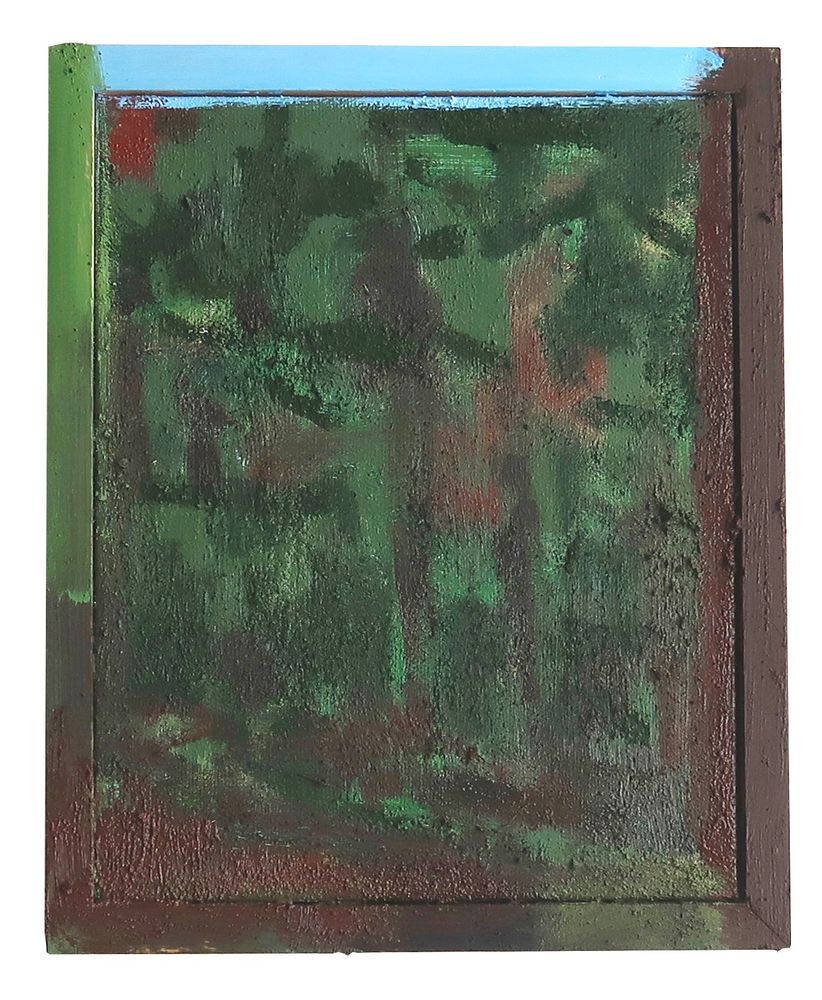 Landscape, 10" x 8" , oil on canvas with wood, 2025