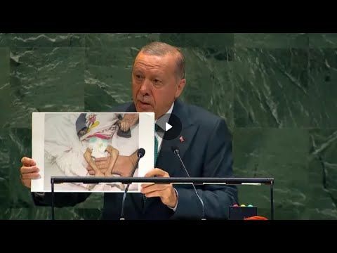 Erdogan's powerful speech after Trump finishes his ramble