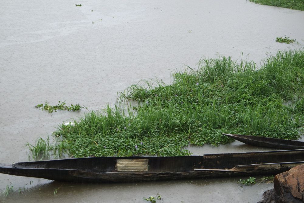 The Ubangi river marks the border between Central African Republic and the Democratic Republik of Congo. The foto was taken in Bangui. Jean-Pierre Bemba caused devastation on both sides of the river.