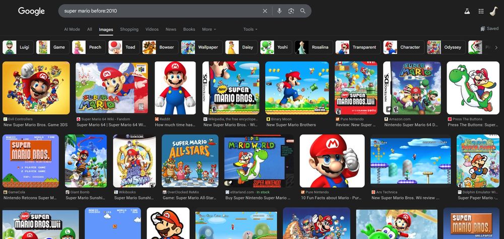 super mario before:2010