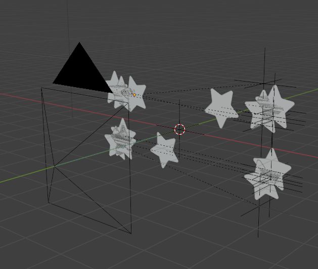 messy af background star animation made in Blender