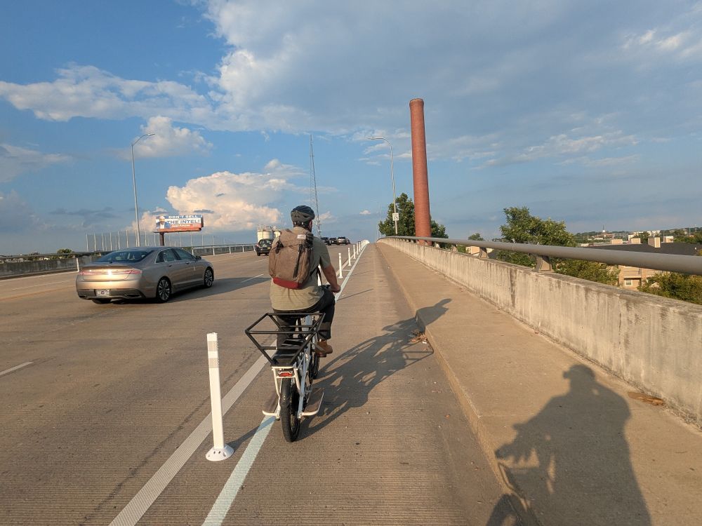 A bike lane on an overbuilt road but at least it's a bike lane.