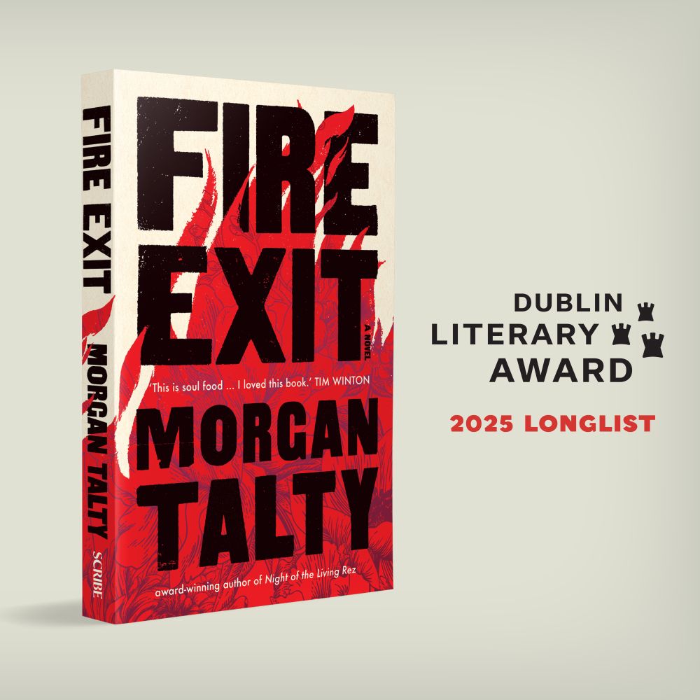 Image of the book Fire Exit by Morgan Talty which is longlisted for the 2025 Dublin Literary Award.