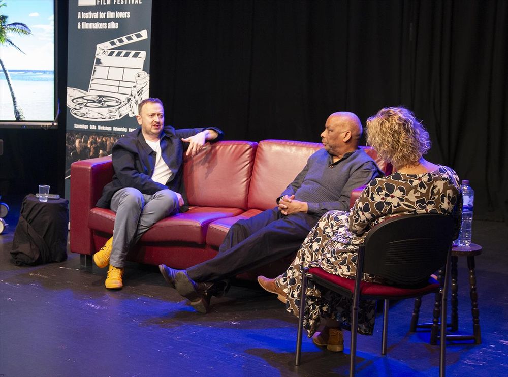 Death in Paradise cast and crew talking about the film and television industry to students
