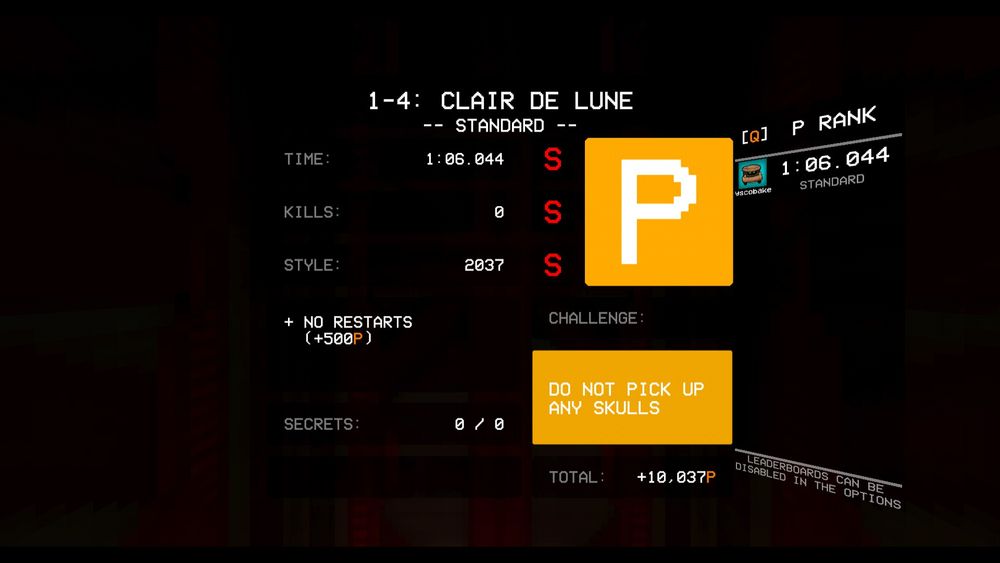 ultrakill 1-4 clair de lune P rank

also hi steam name go friend us or smth idc