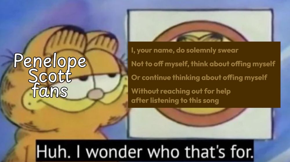 Penelope Scott fans to the opening of Dead Girls: Huh, I wonder who that's for.