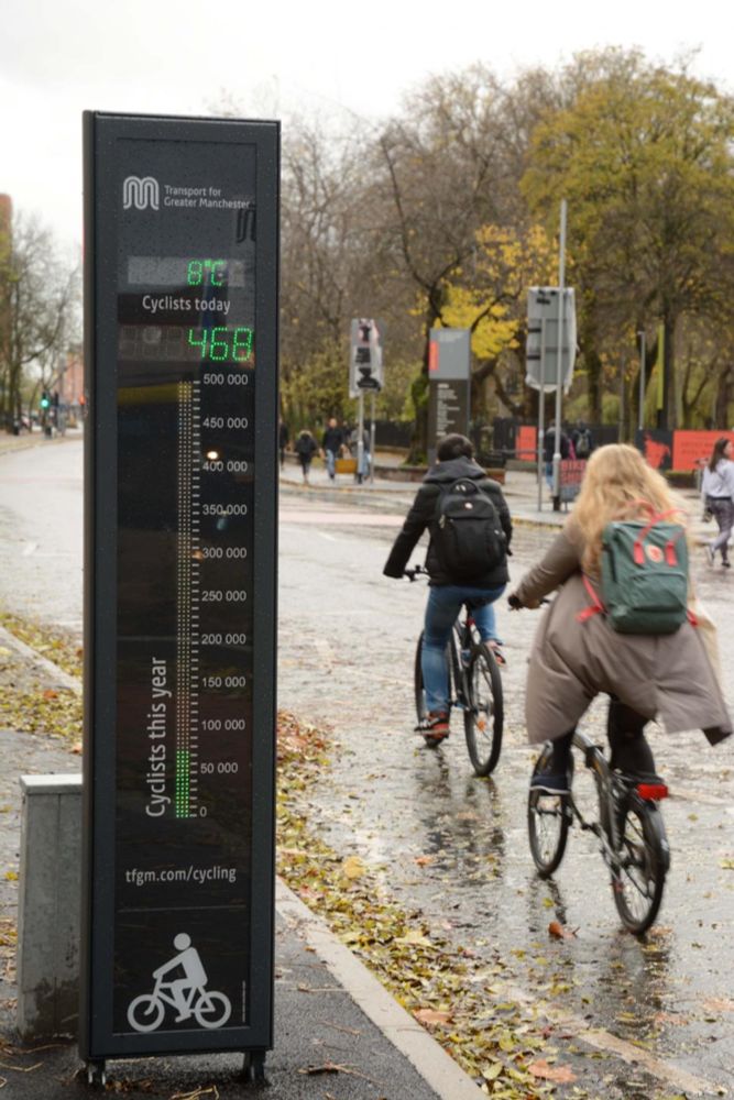 5,000+ cyclists using protected cycleway in Manchester