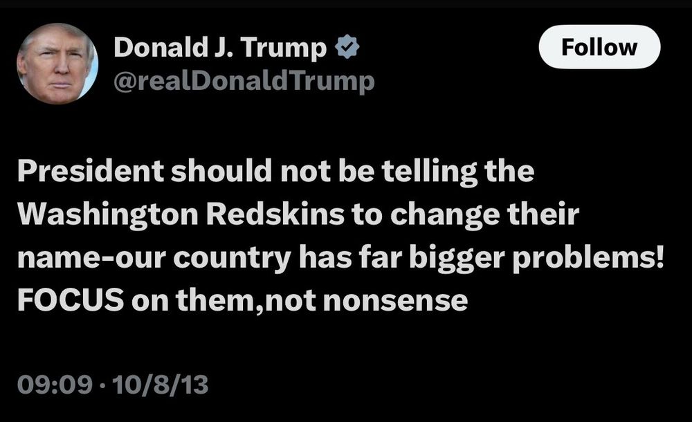 Trump on naming things in 2013