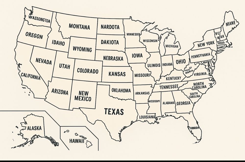 a map of the US WITH Fubrida Camie and Nardota