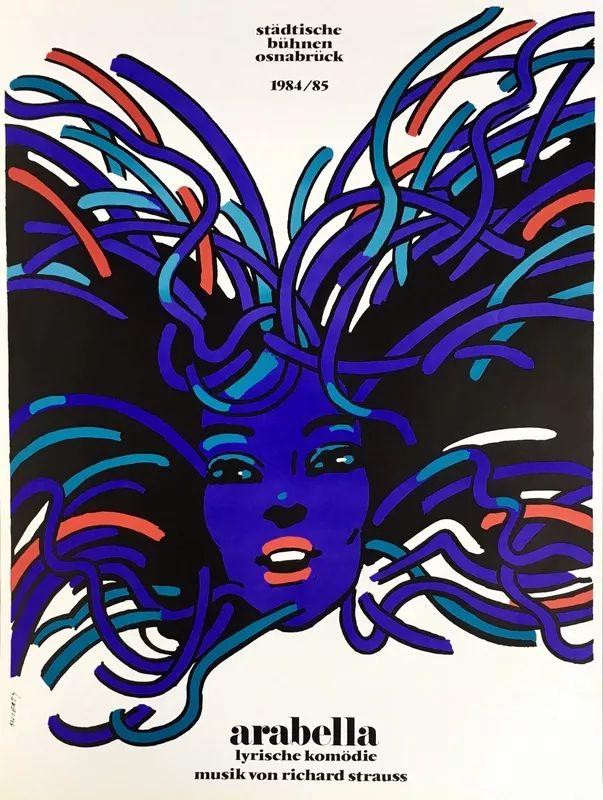 poster for the opera Arabella by Swierzy Waldemar (1984)