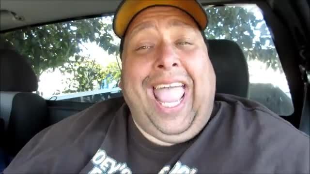 Joey eating fast food