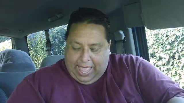 Joey eating fast food
