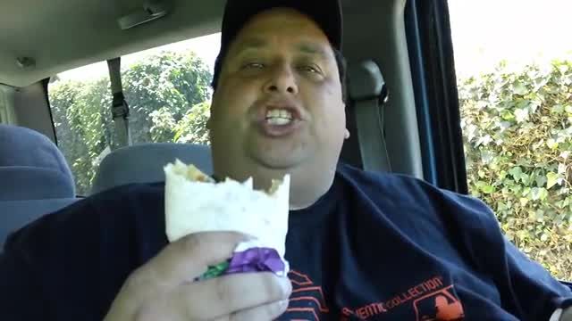 Joey eating fast food