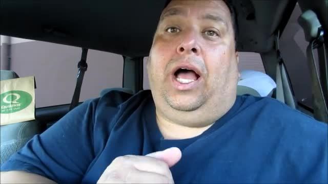 Joey eating fast food