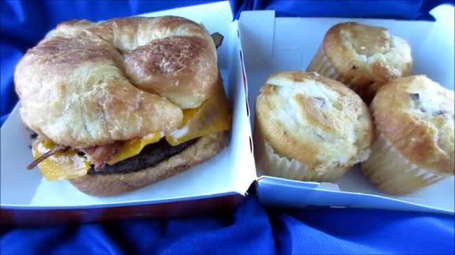 Joey eating fast food