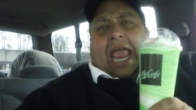 Joey eating fast food