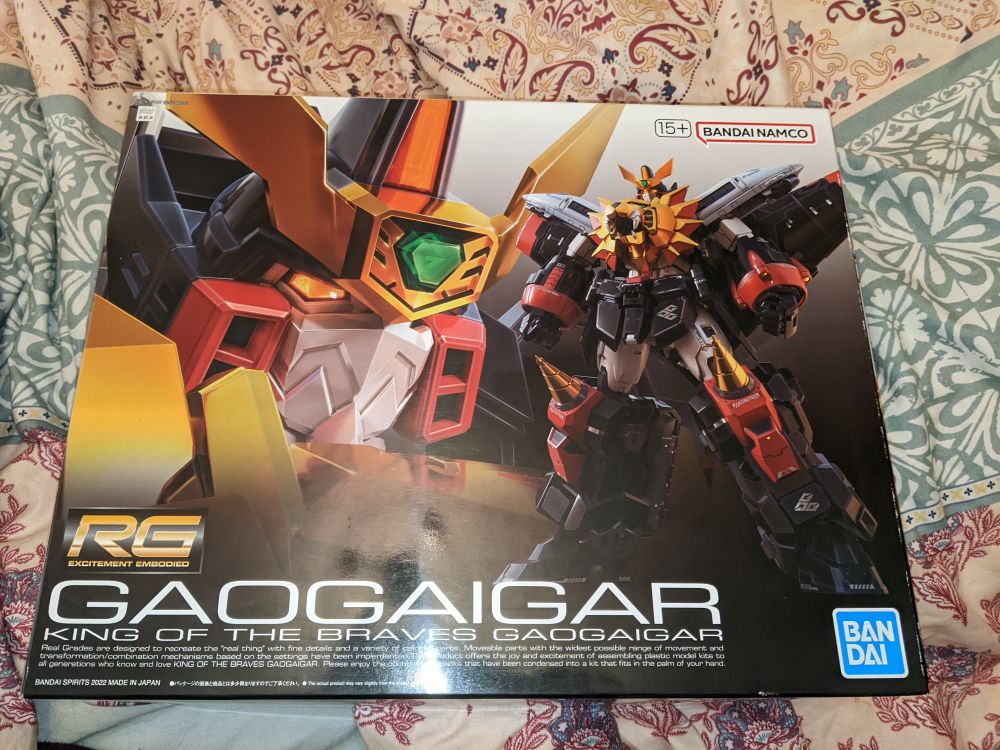A picture of the Real Grade GaoGaiGar model kit box.