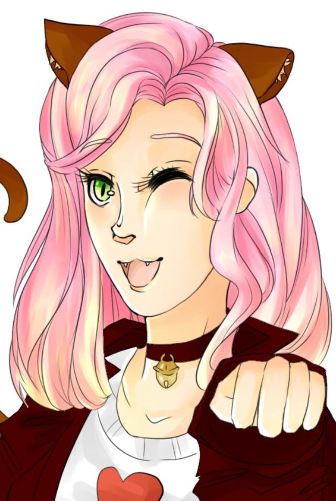 a redrawing of “veronica the cat” from 2015.
this version has primarily black medium lineart,with grays for shading and yellows for highlights.