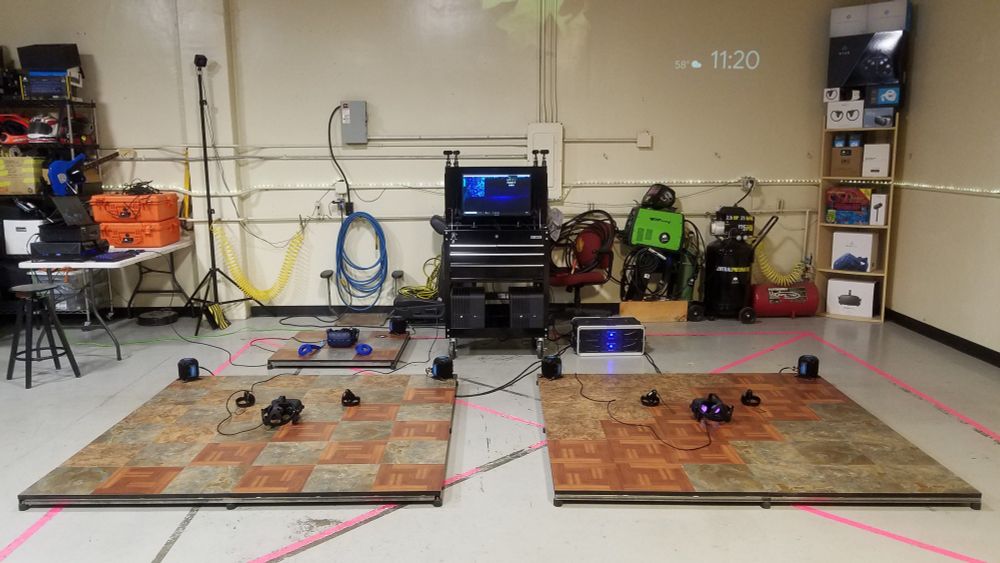 Haptic floors for use in VR