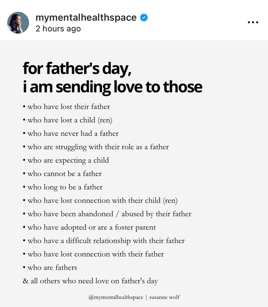 Message sending love to people with complicated feelings on Father’s Day.