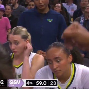 Halle and Paige with the most doubtful expressions they could possibly muster.