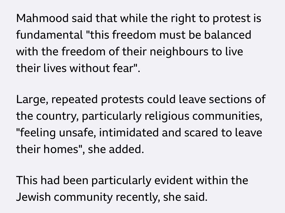 Quote from Shabana Mahmood.