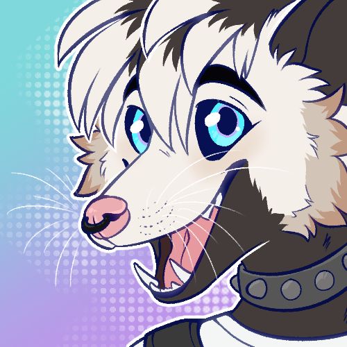 Opossum icon with the character doing an open mouthed smile at the camera.