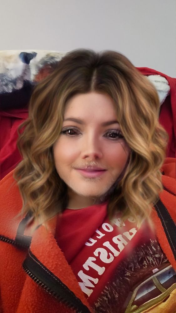 Me, but with a filter that changes my looks to a woman. 