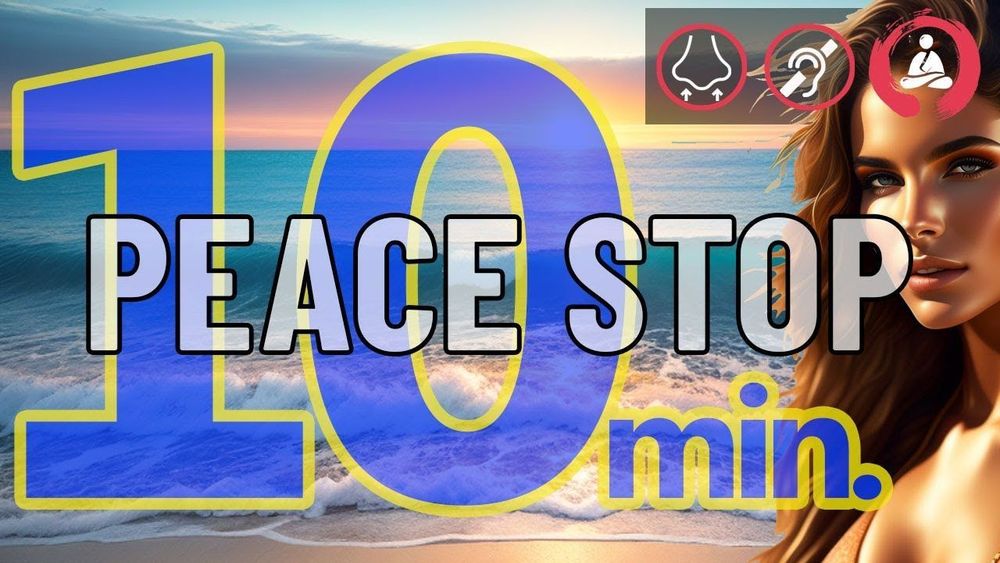 10-Minute Guided Meditation with Breathing Exercises | Ocean Waves & Seagulls | Stress Relief-Focus