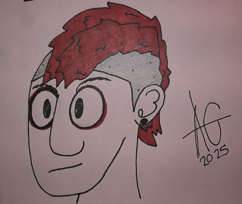 Josh Dun with his Blurryface era look. Red eyeliner and a mohawk.