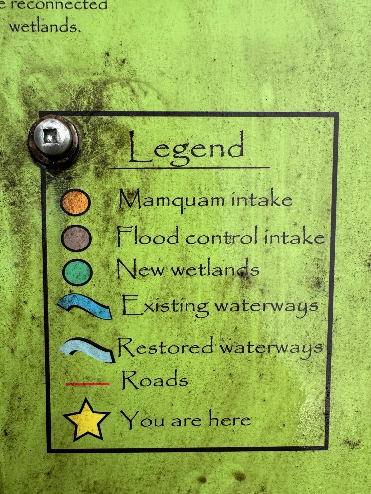 A close up of the legend. It is all in Papyrus typeface 