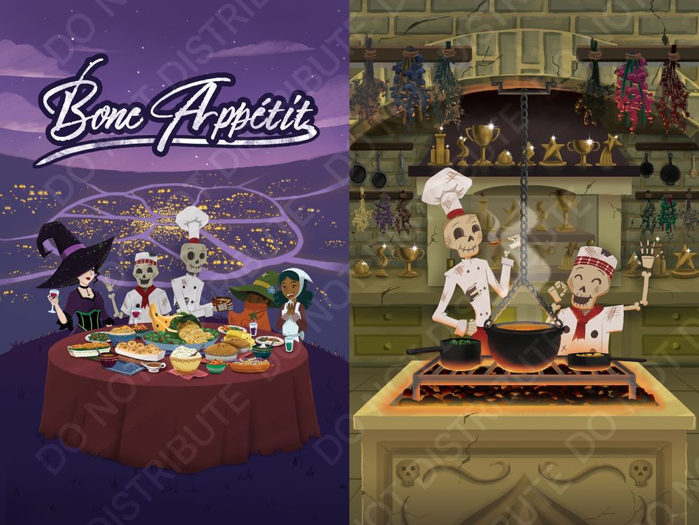 cover and interior art for bone appetit! 