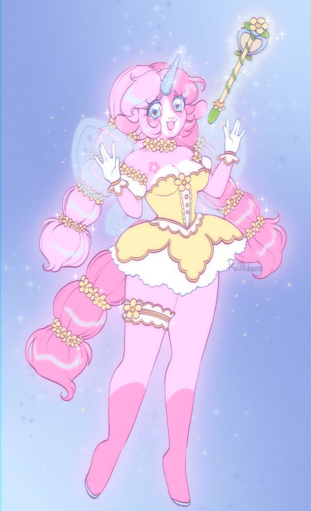 My oc (Chamomile) a flower fairy/magical girl 