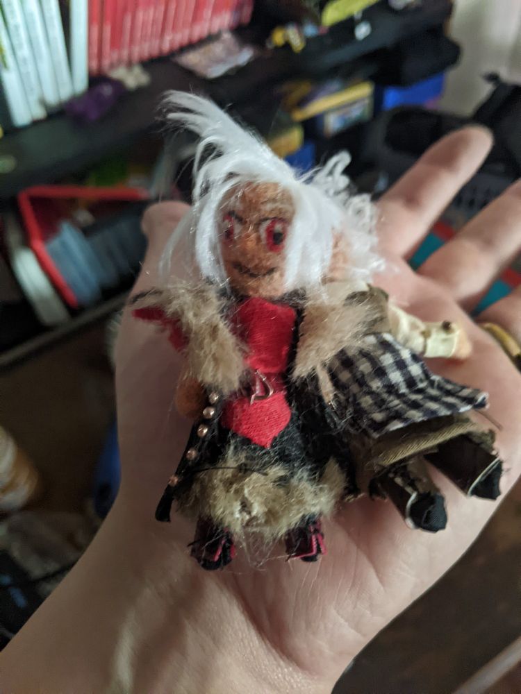 Close up of the fairy miniature that Stella has been working on.