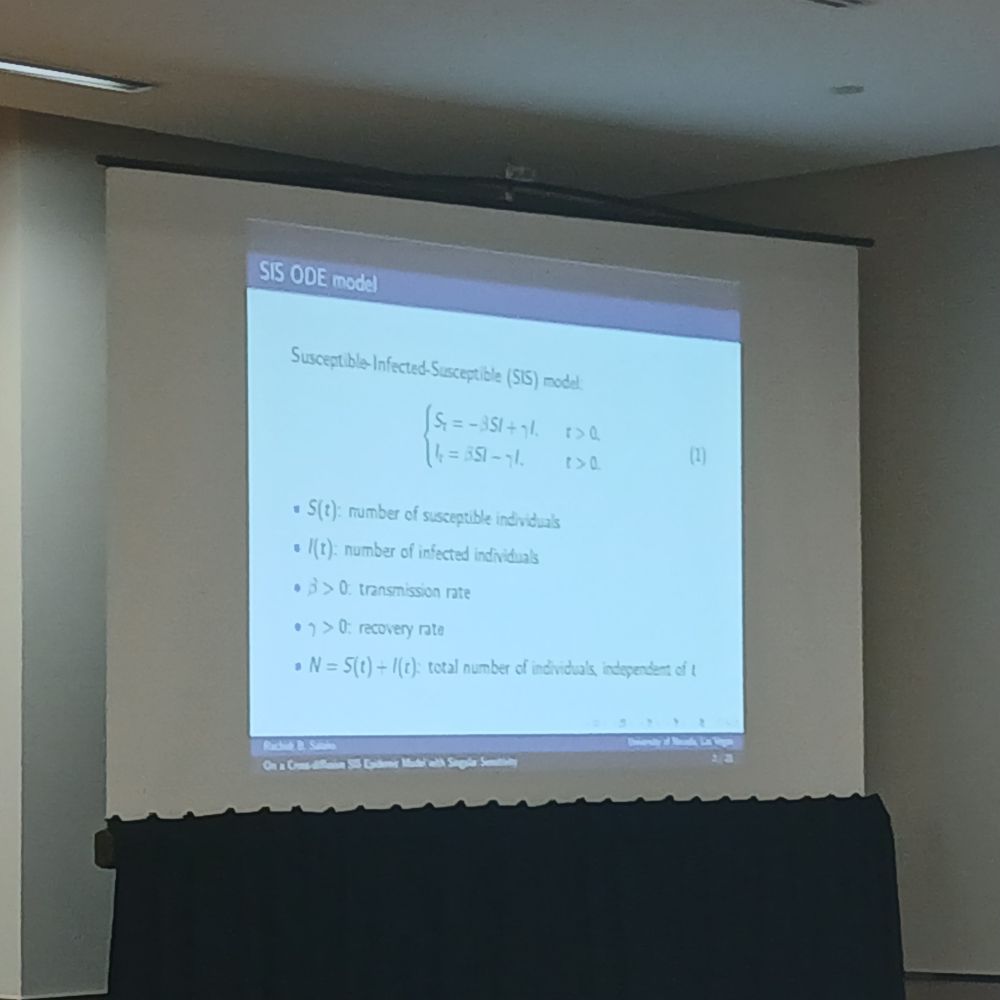 Slide presenting background material on the SIS model foe infecrious disease transmission.