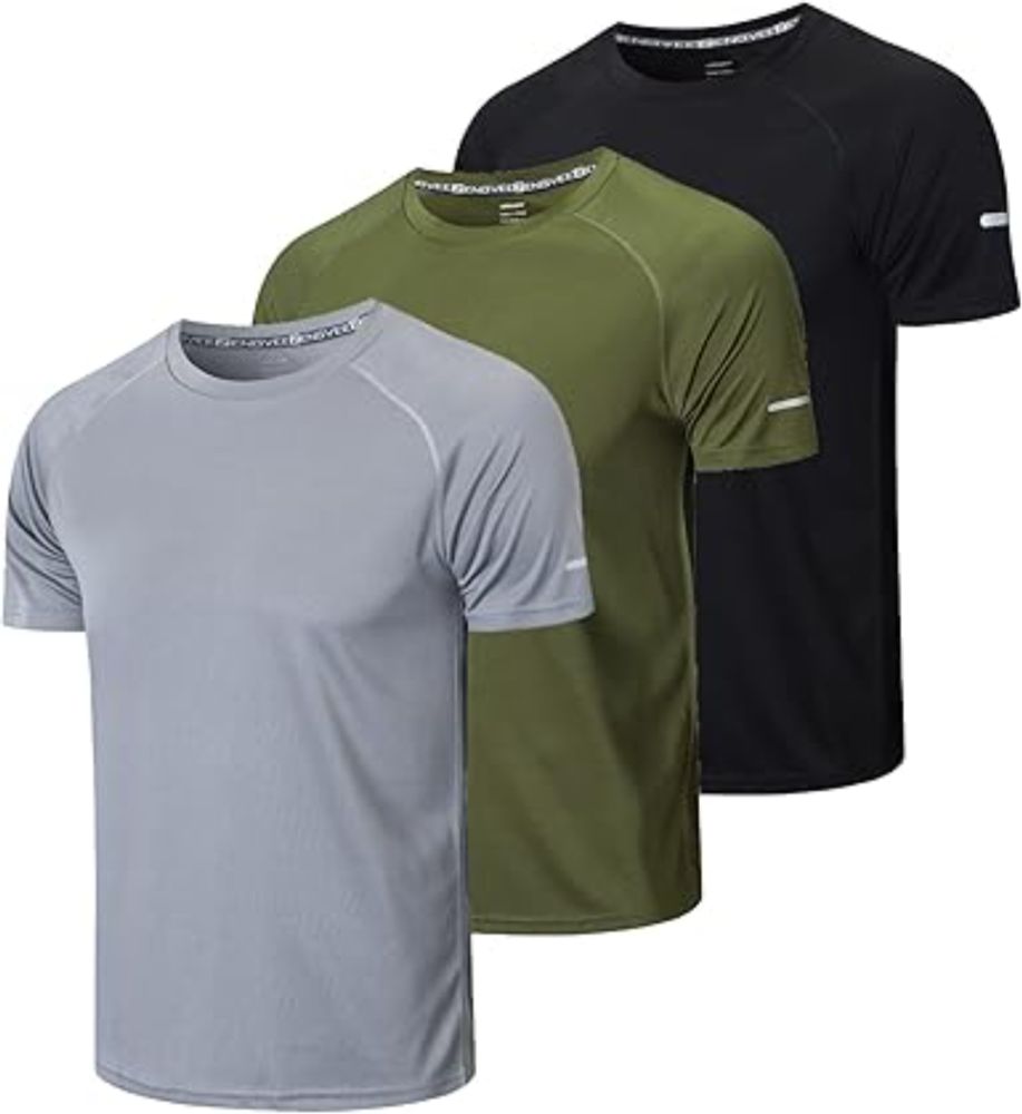 Gaiatiger 3er Pack Sport Tshirts Herren Funktionsshirt Sportshirt Schnelltrocknend Atmungsaktiv Trainingsshirt Herren Laufshirt Kurzarm : Amazon.de: Fashion