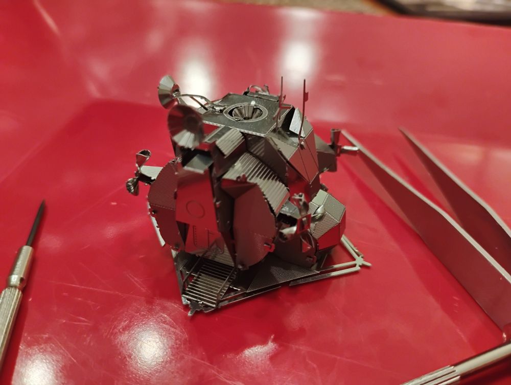 Top half of the lunar module done I think 