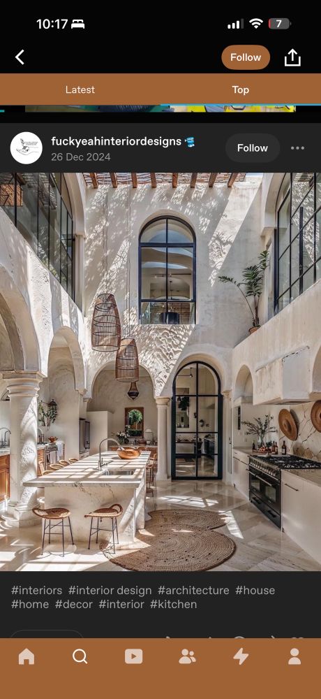 A light filled kitchen that makes less sense the longer you look at it