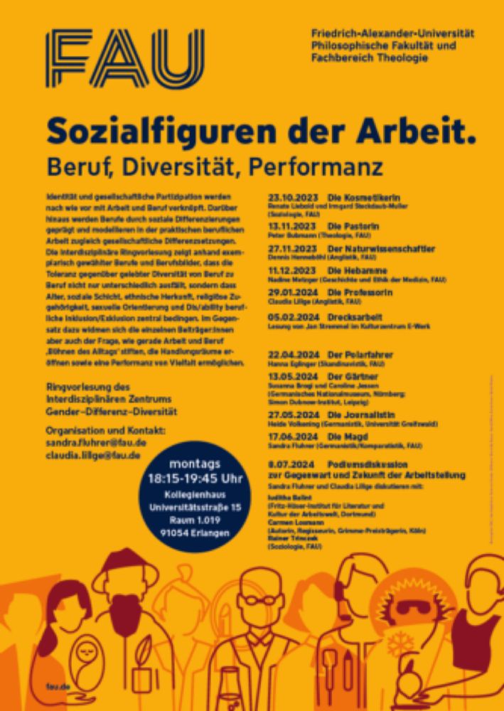 Ringvorlesung „Sozialfiguren der Arbeit. Beruf, Diversität, Performanz“