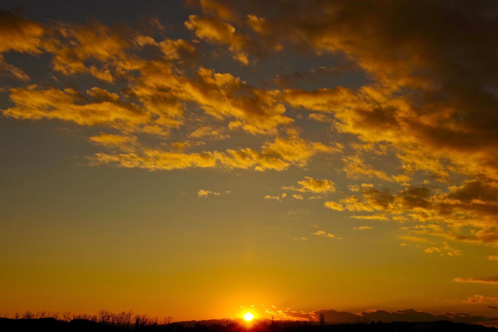 今日の夕焼け＠多摩川
