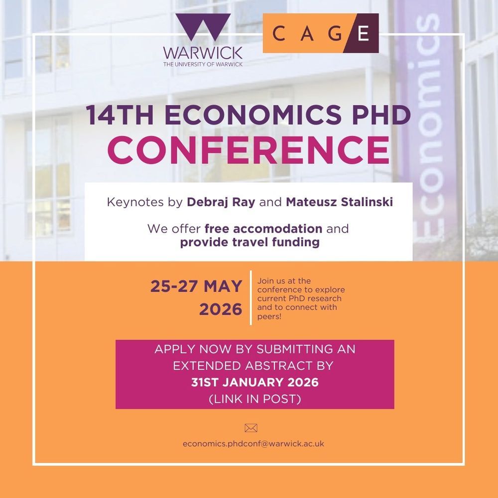 14th Economics PhD Conference 25-27 May 2026
