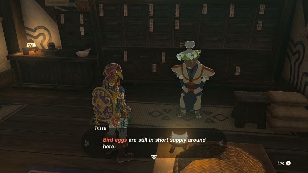 Screen capture from Zelda tears of the kingdom’s egg shortage 