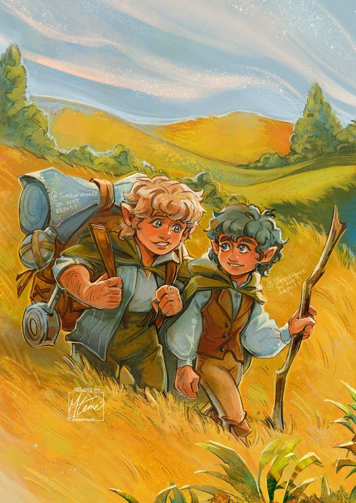 Fanart of Sam and Frodo form the lord of the rings