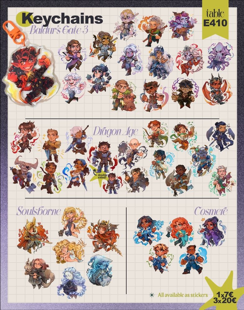 Artist alley catalogue for ropecon finland 2025 in Helsinki, 25-27 july