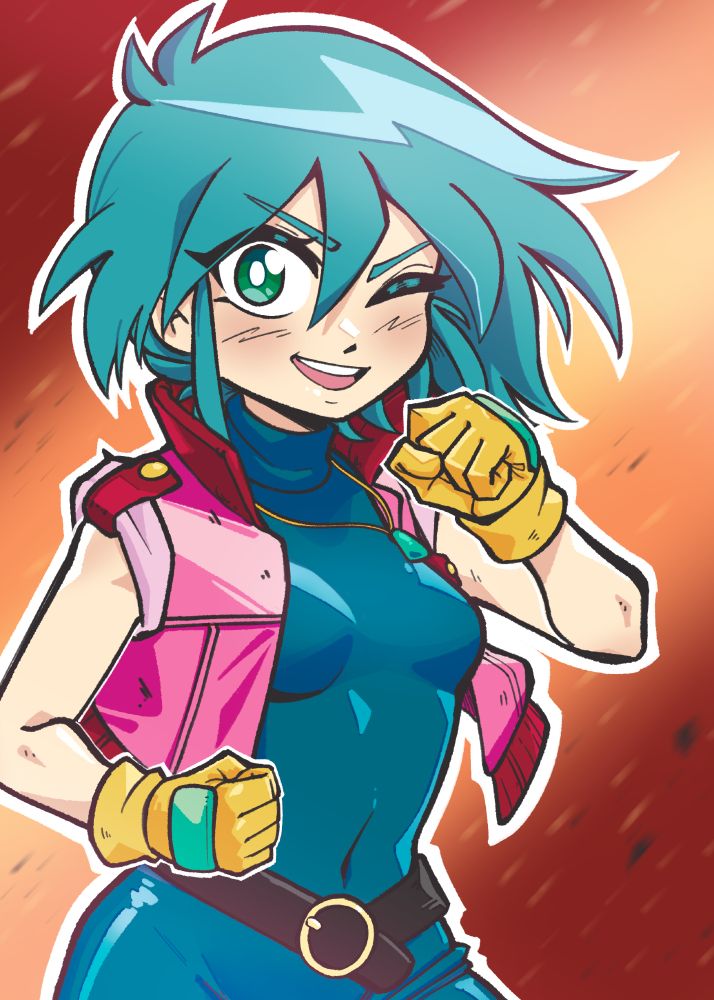 a drawing of allenby beardsley from mobile fighter G Gundam