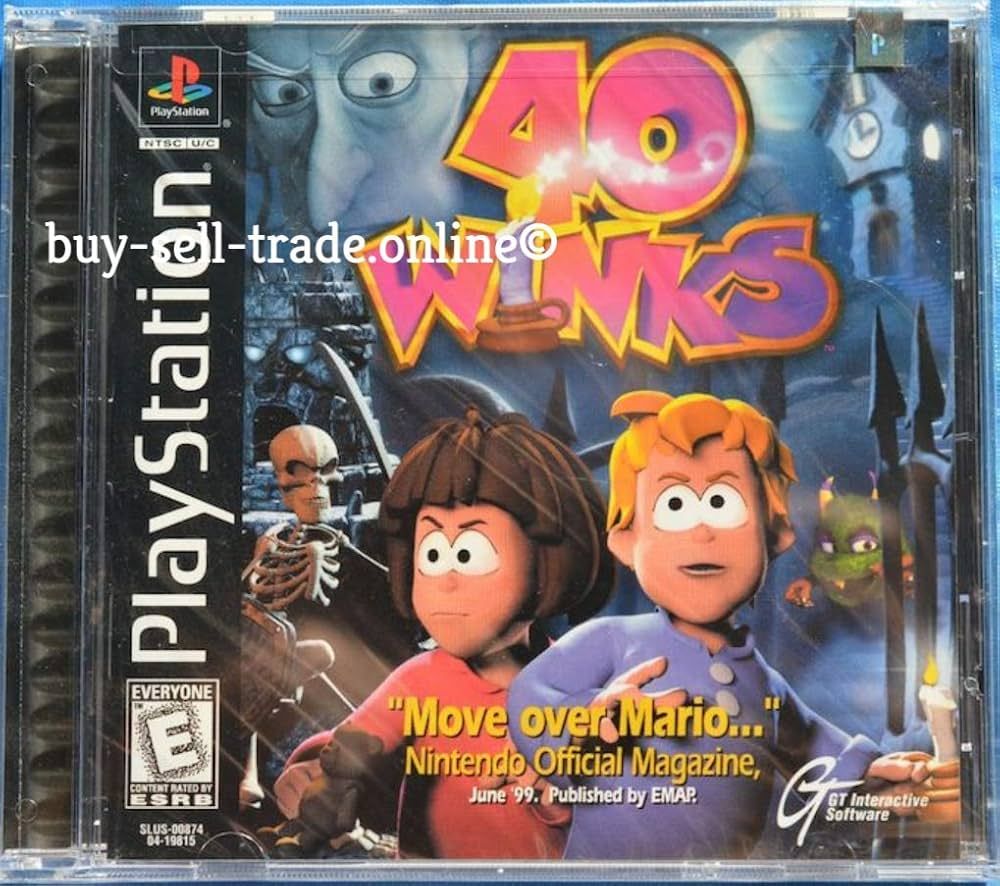 ps1 cover of 40 Winks.
"Move over Maro..."
Nintendo Official Magazine,
