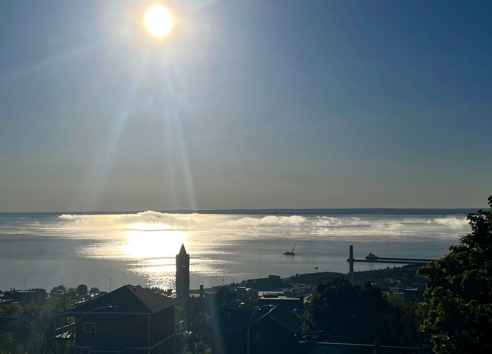 Mist over the lake, early in the morning 